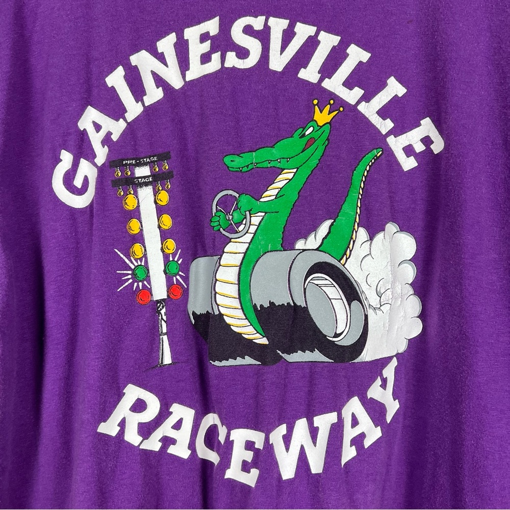 Vintage RARE 1990s Gainesville Raceway Drag Racing Polo Shirt XL - Picture 3 of 5